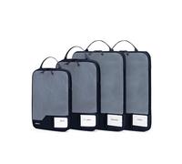 ECOHUB Organisateurs Valises 4 Pièces, Sac de Compression pour Voyage, Rangement Valise Organisateur Aéré à Mailles, Packing Cubes SBS Fermeture éclair Avec Cartes Manuscrites Affichage Transparent