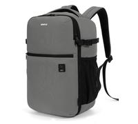 ECOHUB Sac à Dos Cabine EasyJet 45 x 36 x 20 cm, Bagage Cabine 30 L pour Avion et Voyage, Sac à Dos à Glisser Sous le Siège, Tissu Recy ompartiment Ordinateur 15,6", Homme Femme,Gris