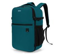 ECOHUB Sac à Dos Cabine EasyJet 45 x 36 x 20 cm, Bagage Cabine 30 L pour Avion et Voyage, Sac à Dos à Glisser Sous le Siège, Tissu Recy ompartiment Ordinateur 15,6", Homme Femme,Vert