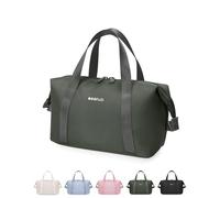 ECOHUB Trousse de Toilette et Maquillage Femme - Idée Cadeau Noël, Anniversaire, Collègue, Recyclée avec Poignée et 3 Poches, Pochette Maquillage, Sac Cosmétique Organisateur Vert