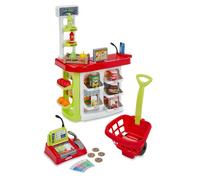Jouets Ecoiffier - 1691 - Sortie de caisse Supermarché 3 en 1 avec accessoires de ventes - Jeu d'imitation - Dès 18 mois - Fabriqué en France