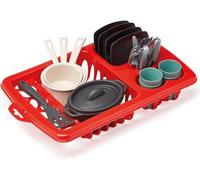 Ecoiffier 100% Chef Portoir de séchage pour lave-vaisselle avec set d'aliments, 23dlg.