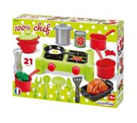 Ecoiffier 100% Ensemble De Cuisine Avec Cuisinière 21 Pcs