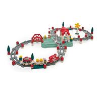 ECOIFFIER - 1348 - Circuit de Petit Train pour Enfants - Rails et Loco + Wagons - Dès 18 Mois - Jouet de Construction - Pratique et Facile à Ranger dans Son Baril de Rangement