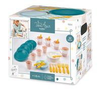 Ecoiffier – Service Picnic 1684 – Jeu d'imitation dès 18 mois – Vert Azur – Origine France Garantie