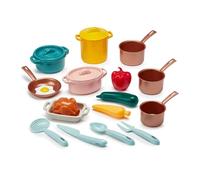 Ecoiffier - 1685 - Batterie de Casseroles - Vert Azur - Dès 18 Mois | Jeu d'Imitation - Batterie de Cuisine Jouet - Cocottes Poêle - Origine France Garantie - Cadeau Enfant 2 Ans