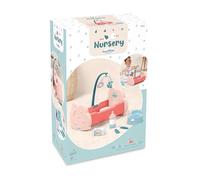 Ecoiffier - 1835 - Lit à Bascule + Accessoires - Nursery - Dès 18 Mois | Jeu d'Imitation - Lit Poupon 32 cm - Mobile Biberon Couches - Origine France Garantie - Cadeau Fille 2 Ans - Jouet 18 Mois