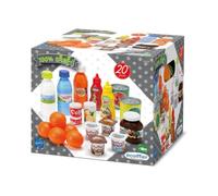 Ecoiffier - 2644 - Pack Drive 20 Pièces - 100% Chef - Dinette - Dès 18 Mois | Jeu d'Imitation - Imitations d'Aliments - Courses - Lait Jus Ketchup Yaourts - Origine France Garantie - Cadeau Enfant 2 Ans