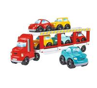 Camion porte-voitures ECOIFFIER - Abrick - Transporte 6 voitures sur 2 étages - Rouge - Dès 18 mois