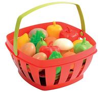Ecoiffier-966 Panier Garni Imitations d'aliments pour Enfants, 966, Rouge