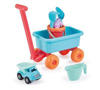 Ecoiffier - Chariot de Plage Enfant avec Poignée Directionnelle - Seau Arrosoir Moules Véhicule Inclus - Dès 18 Mois - Jouet pour Enfant - 524 - Garantie France Origine