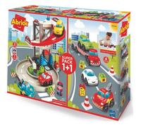 Ecoiffier Garage 2 étages multicolore - pack 10 pièces (2 voitures, dépanneuse, station lavage)