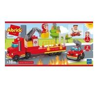 Ecoiffier Intervention pompier, Abrick 3290, Jeu de construction pour enfant, Camion pompier 32 cm, Dès 18 mois, Fabriqué en France