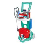 Ecoiffier Jouets 1902 - Chariot Médical - Mallette Docteur + Stéthoscope + Perfusion + Accessoires - Jeu d'Imitation Médecin - Dès 18 Mois - Fabriqué en France
