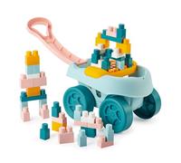 Ecoiffier Jouets 7925 - Chariot 40 pièces - Jeu de Construction pour Enfants - Jeu de Briques - Dès 18 Mois - Fabriqué en France