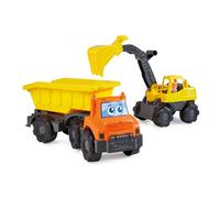 Ecoiffier Jouets Pack 2 véhicules Travaux Publics - 419 - Pack Camion + Pelleteuse - Jeu Plein air - Jeu Enfant - A partir de 18 Mois - Origine France Garantie