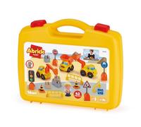 Ecoiffier - Mallette Enfant Véhicules de Chantier - Engins Personnage Panneaux Et Accessoires Inclus - Jeu d'imitation - Dès 18 Mois - Jouet pour Enfant - 3358 - Garantie France Origine