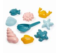 Ecoiffier Moules à Sable de Coquillage avec Pelle, 9 dlg.