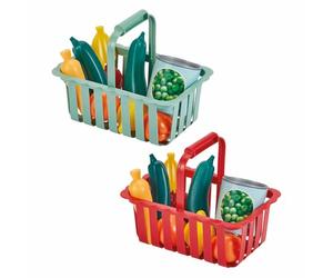 Ecoiffier - Panier Libre-Service Enfant Garni 21,5 Cm - Fruits Légumes Et Accessoires Inclus - Jeu d'imitation - Dès 18 Mois - Jouet pour Enfant - 10981 - Garantie France Origine