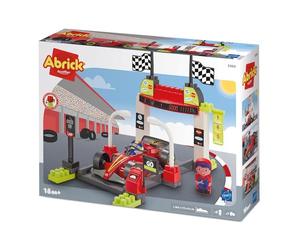 Ecoiffier - Pit Stop Formule 1 Enfant - Stand À Construire Véhicule Et Personnages Inclus - Jeu d'imitation - Dès 18 Mois - Jouet pour Enfant - 3360 - Garantie France Origine