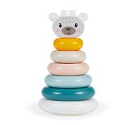 Ecoiffier Pyramide d'ours avec anneaux à emboîter, couleurs pastel, motricité fine, pour enfants à partir de 6 mois (7600007910)