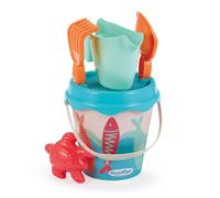 Ecoiffier - Strandemmer voor kinderen, 17 cm, Sardine-thema, gieter schep, hark,