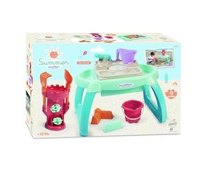 Ecoiffier - Table Sable Et Eau Enfant - 3 Compartiments avec Nombreux Accessoires Inclus - Dès 18 Mois - Jouet pour Enfant - 4603 - Garantie France Origine