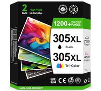 ECOINKO 305 XL Noir et Couleur | 750/450+ Pages Remplacement pour Cartouche HP 305 Original, Encre 305 pour HP Deskjet 2820e 2810e 2720e 2722e 2700 2710 Plus 4220e 4122e 4100 Envy 6032e 6000 Pro 6430e