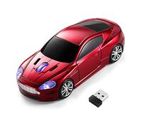 ECOiNVA Aston Martin Souris de sport sans fil pour ordinateur portable et ordinateur portable 2,4 GHz Nano USB AAA Alimentation de la batterie brillante Surface LED