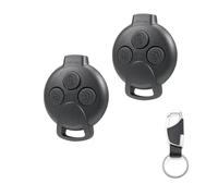 EcoJozon 2 Pièces Coque Clé de Voiture Compatible avec Smart ForTwo 451 ForFour Roadstar 3 Boutons Télécommande Boîtier Cle de Boitier Clef de Remplacement avec Porte-clés