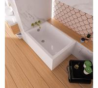 ECOLAM Baignoire Marella 100x70 cm + tablier | Petite baignoire | Ensemble complet