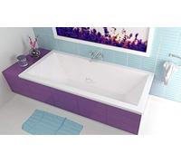 ECOLAM Baignoire rectangle acrylique blanc Quadro 190x90 cm, pieds, siphon, silicone, vidage automatique Alcaplast, Baignoire rectangle en acrylique