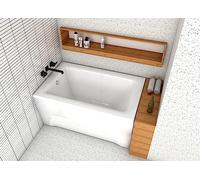 ECOLAM Baignoire rectangle Talia 110x70 cm + tablier | pieds siphon + silicone | Set complet