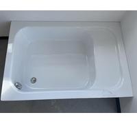 ECOLAM receveur de douche profond rectangle Roni Polimat 120x80 cm avec assise | ensemble complet | siphon + silicone