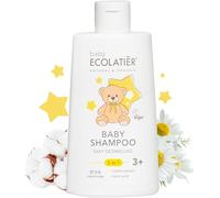 ECOLATIER Shampooing et gel douche pour bébé 2 en 1 pour un démêlage facile 250 ml - Shampooing pH neutre, sans larmes avec extrait de coton et acide lactique pour enfants à partir de 3 ans