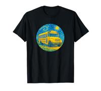 École de chauffeur de bus scolaire - Van Gogh Starry Night Style T-Shirt