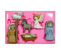 École de Crèche de Noël de Noël gâteau moule moule en silicone pour décoration gâteau glaçage de gâteaux Sugarcraft outil de fées Blessings