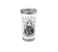 École de Salem pour filles Halloween, sorcière gothique, pop art wiccan Gobelet isotherme en acier inoxydable double paroi