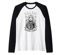 École de Salem pour Filles Halloween, sorcière Gothique, Pop Art Wiccan Manche Raglan