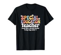 École d'inclusion des Enseignants d'éducation spécialisée Retro Groovy T-Shirt