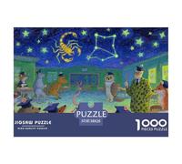 École du Scorpion à la Nuit étoilée Puzzle en Bois Imperméable DIY Puzzles De 1000 Pièces pour Adultes Cadeaux Amusant Jeux Éducatifs