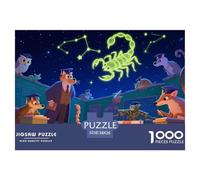 École du Scorpion à la Nuit étoilée Puzzle en Bois Imperméable DIY Puzzles De 1000 Pièces pour Adultes Impossible Jeux De Stimulants