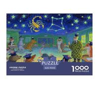 École du Scorpion à la Nuit étoilée Puzzle en Bois Imperméable Puzzles De 1000 Pièces pour Adultes Coloré Jeux Éducatifs