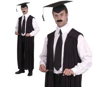 École Professeur Robe Noir Proviseur Diplômé Uniforme Costume Déguisement