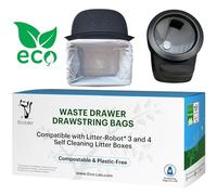 EcoLeo Lot de 40 doublures avec cordon de serrage compatibles avec Litter-Robot