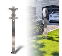 ECOLFE Borne de Recharge for véhicules électriques sur Socle réglable avec Panneau arrière Amovible, Support de Chargeur for véhicules à énergie Nouvelle et Polyvalent (Noir)(Silver)