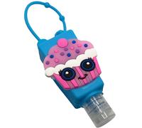 ECOLINDO - Porte-clé Bouteilles de Voyage pour enfants - Porte-clé gel hydroalcoolique - Flacon en Plastique Étanche Rechargeable 30ml, Étui en silicone - CupCake 1