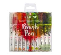Ecoline Brush Pen Set de 10 marqueurs pointe feutre - Teintes architect | Marqueurs à dégrader pour lettering, dessin & journaling
