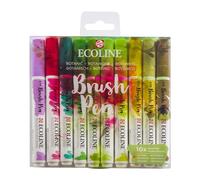 Ecoline Brush Pen Set de 10 marqueurs pointe feutre - Teintes botaniques | Marqueurs à dégrader pour lettering, dessin & journaling