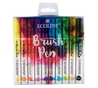Ecoline Set de 10 marqueurs pointe feutre – Teintes de base pour lettering, dessin & journaling